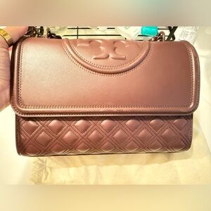 Tory Burch Quilted Tan Shoulder Bag